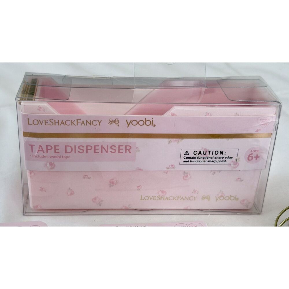 NWT LoveShackFancy x Yoobi 4 Pc Floral Planner Stationery Desk Set + Ruler - Picture 2 of 12